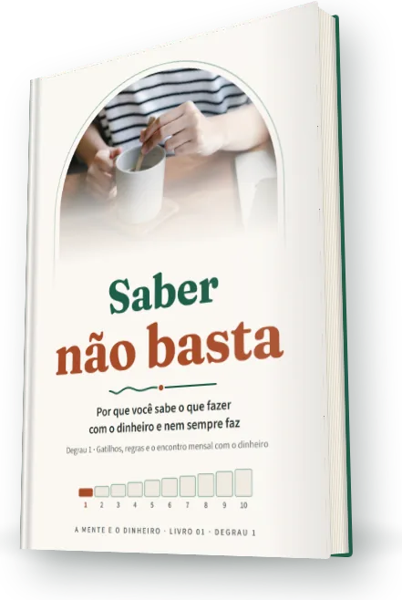 Capa do livro Saber Não Basta em 3D